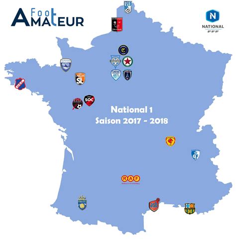 Atp ch nottingham ii 12. Carte de FRance National 1 - Foot Amateur