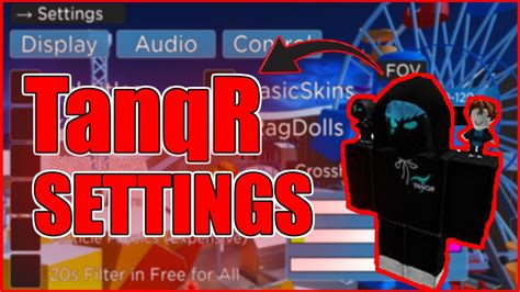 Arsenal On Tanqr Settings Roblox Youtube