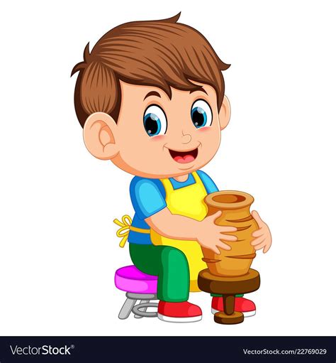 La alegria (davtyan beats remix 2019) super hit. A man molding a vase of clay on a potters wheel vector ...