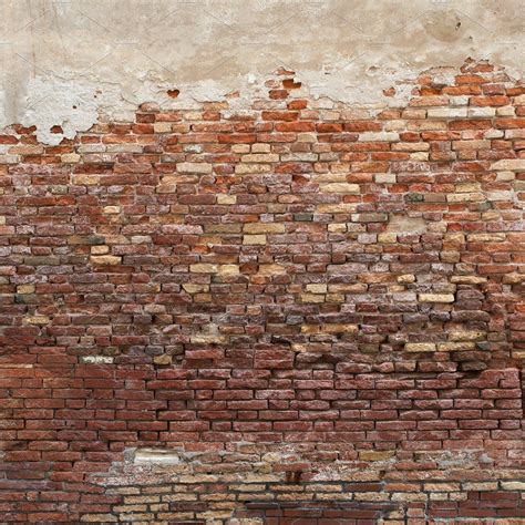 Grunge Brick Wall Damaged Plaster Old Brick Wall Brick Wall Brick