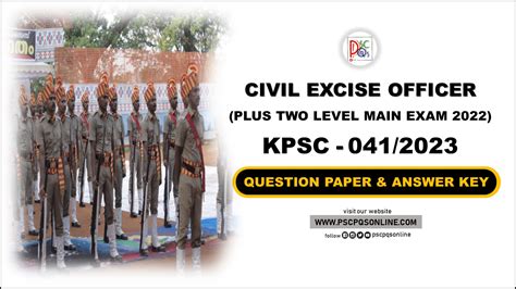 Kerala Psc 0412023 Civil Excise Officer Women Civil Excise