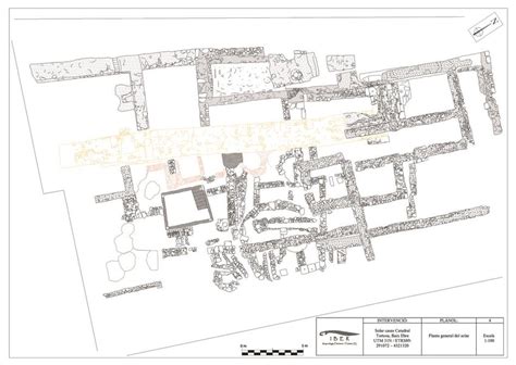 Planimetric Floor Plan Of The Archaeological Excavation At Les Cases De