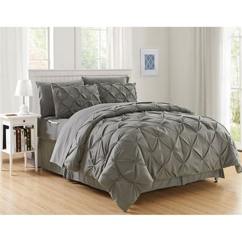 6 Pieces Complete Bed In A Bag Comforter Set Twintwin Xl Gray