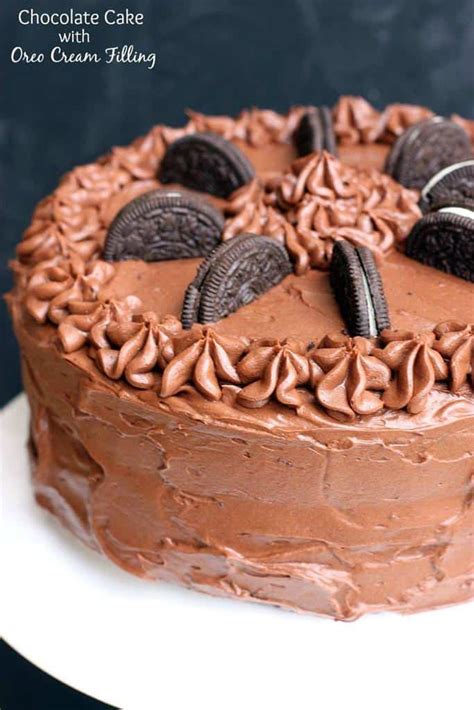 To make the creamy chocolate filling: Chocolate Cake with Oreo Cream Filling - Tastes Better From Scratch