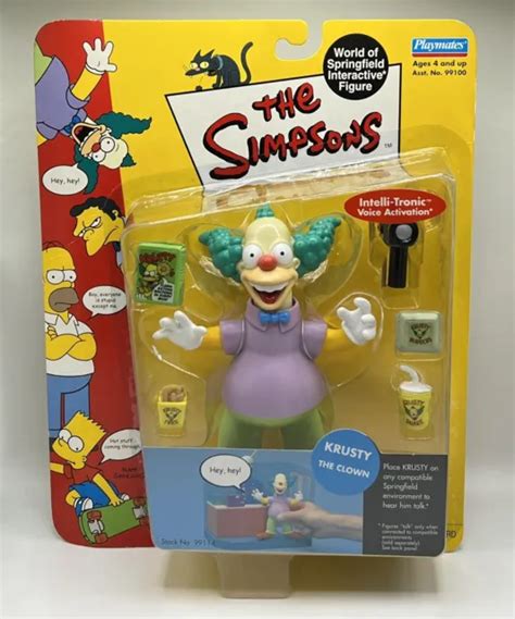 The Simpsons World Of Springfield Action Figure Krusty The Clown Playmates 2900 Picclick