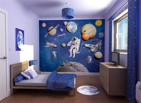 If the prospect of renewing the children's room wallpaper every few years does not appeal, choose a design that is not exclusively for kids' rooms and it should accommodate all age stages. Download Space Wallpaper For Kids Room Gallery
