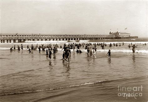 Long Beach Beach Scene California E A Cohen Photo Circa 1906