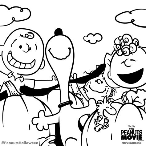 Free Printable Charlie Brown Halloween Coloring Pages