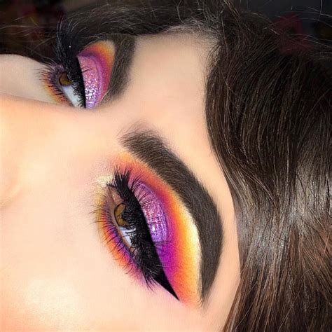 Get Ready To Turn Heads With These Stunning Purple And Orange Eyeshadow