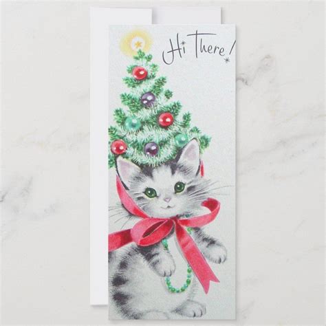 Christmas Greeting Card Messages Cat Christmas Cards Christmas Kitten
