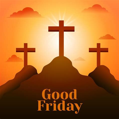 Good Friday Background With Three Crosses On The Mountain Christian