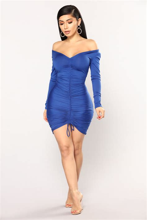 Guangzhou Ruched Dress Navy Dresses Fashion Nova