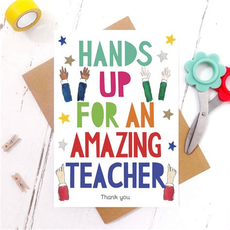 Amazing Teacher Funny Thank You Card By Miss Bespoke Papercuts
