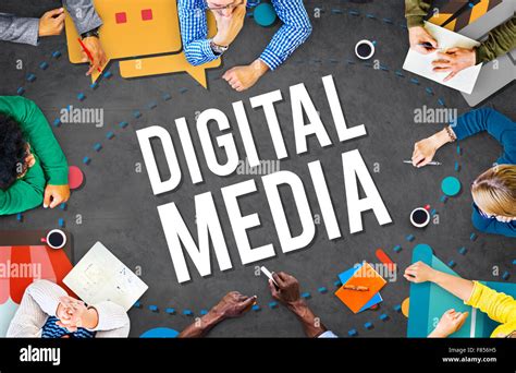 Digital Media Multimedia Networking Internet Concept Stock Photo Alamy