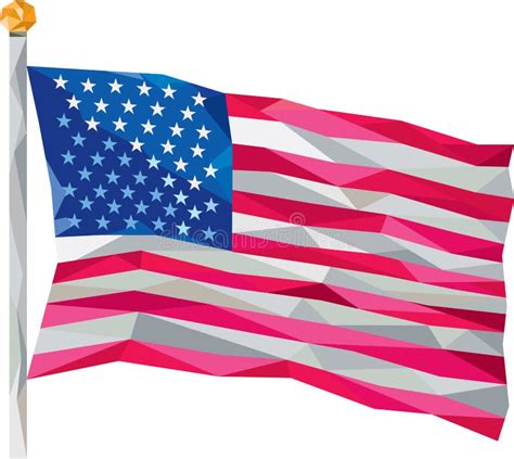 Usa Flag Stars And Stripes Low Polygon Stock Illustration Image 50009267