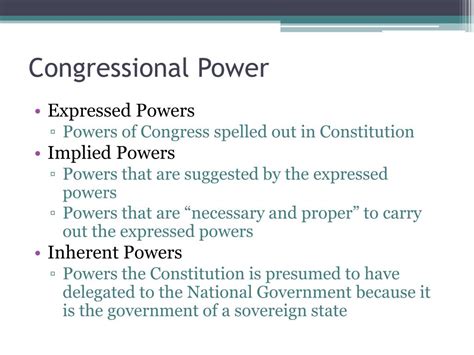 Ppt Powers Of Congress Powerpoint Presentation Free Download Id