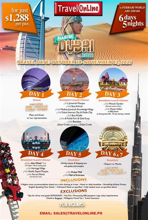 2021 dubai all in tour packages travelonline philippines