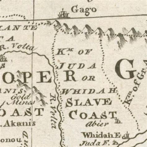 Bowen's map of west africa from the canary islands to congo. Lost Hebrew? Olaudah Equiano