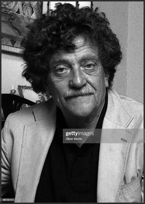 Portrait Of American Author Kurt Vonnegut Jr As He Poses In His