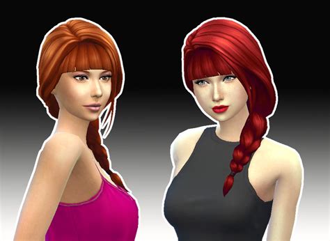 Mystufforigin Braid Side With Bangs Sims Hairs 28980 Hot Sex Picture