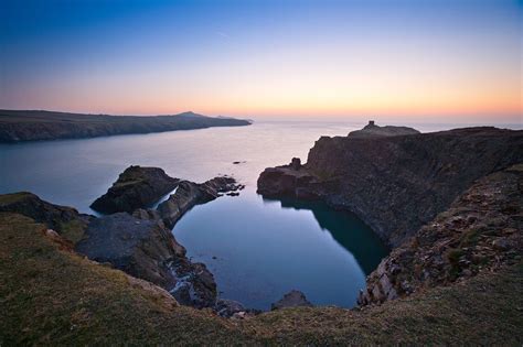 Blue Lagoon At Sunset Abereiddi Pembrokeshire Coast Pembrokeshire