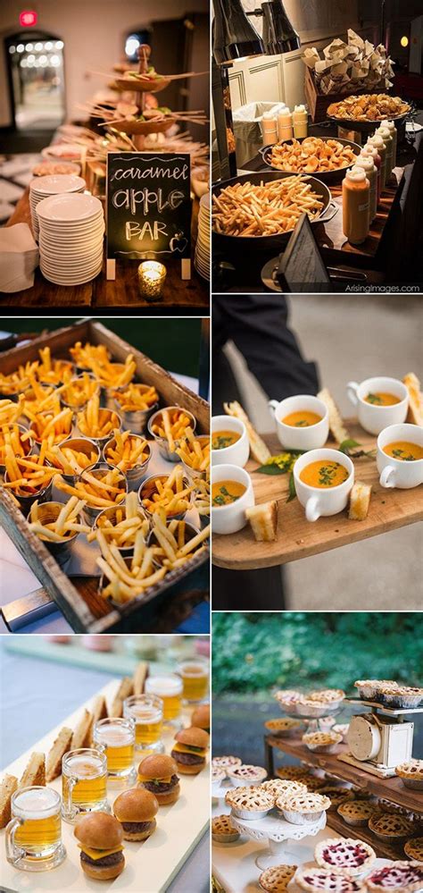 However, even if you don't enjoy drinking alcohol, you will definitely still love the pub food that's offered by the average bar. 25 Fall Wedding Food Ideas Your Guests Will Love ...