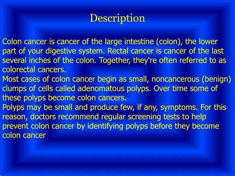 Ppt Colon Cancer Powerpoint Presentation Free Download Id2609013