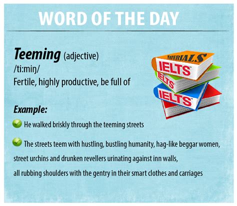 Teeming Word Of The Day For Speaking And Writing Task 2