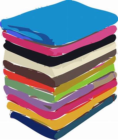 Folded Clipart Cloth Rainbow Clothes Clip Towels