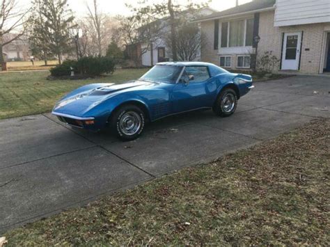 1972 Targa Blue Corvette Stingray Coupe With T Tops For Sale