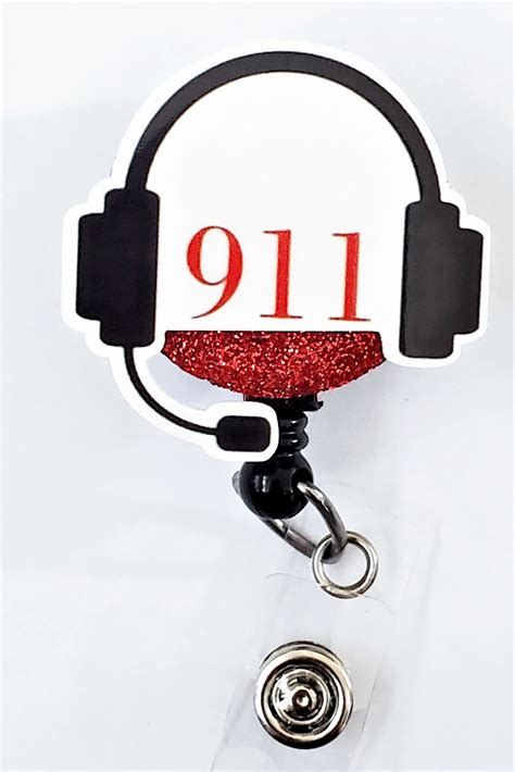 911 Dispatch Badge Reel T Dispatcher Id Badge Badge Etsy