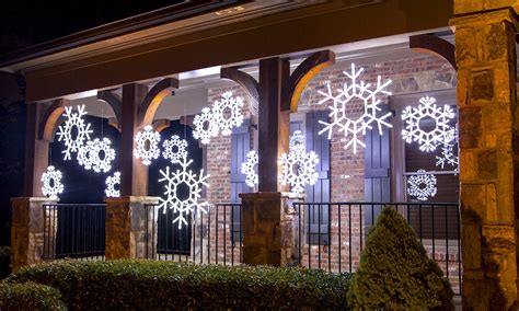 Outdoor Snowflake Icicle Lights Outdoor Lighting Ideas