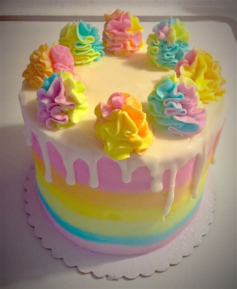 Round Birthday Cakes Colorful Birthday Cake Pretty Birthday Cakes