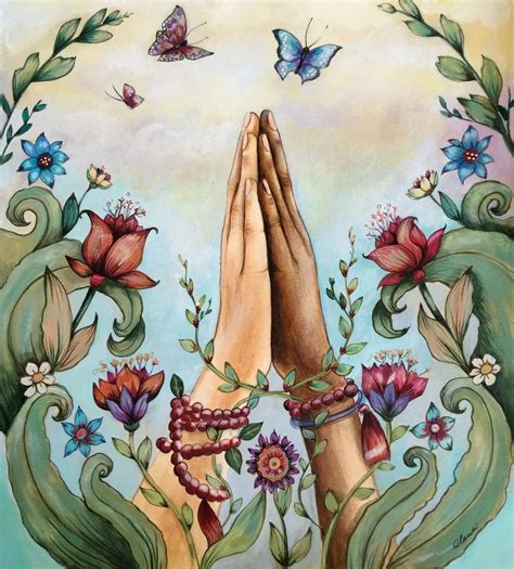 Original Kunstwerke Namaste Gebet Hände Von Claudiatremblay Auf Etsy