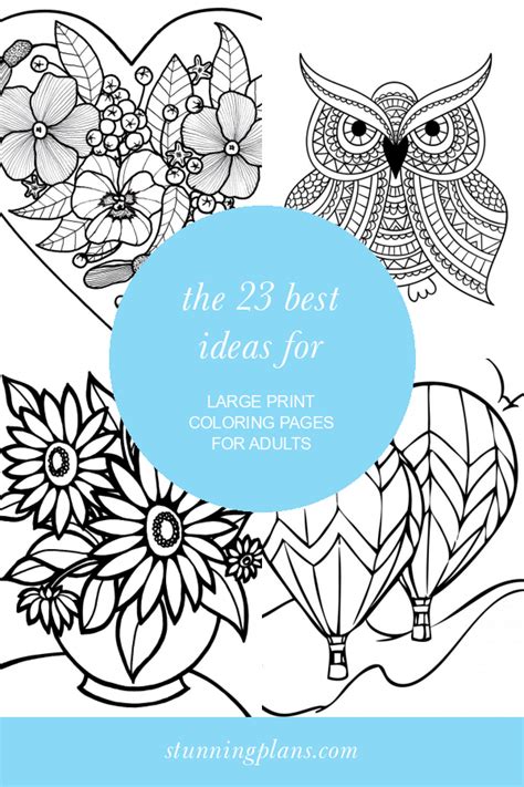 The 23 Best Ideas For Large Print Coloring Pages For Adults Home