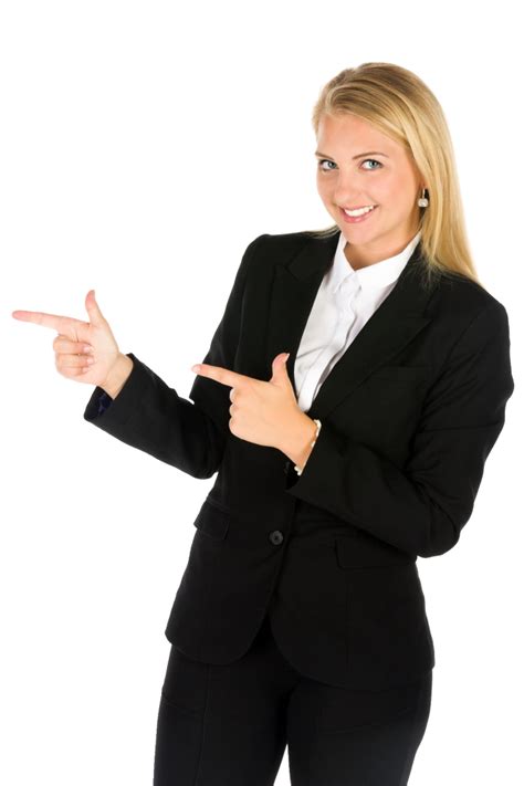Business Women Pointing Png