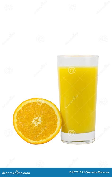 Orange Juice Isolated Stock Image Image Of Fresh Sliced 8075105