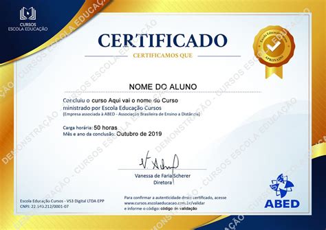 Exemplo De Certificado De Conclusão Do Ensino Medio Novo Exemplo