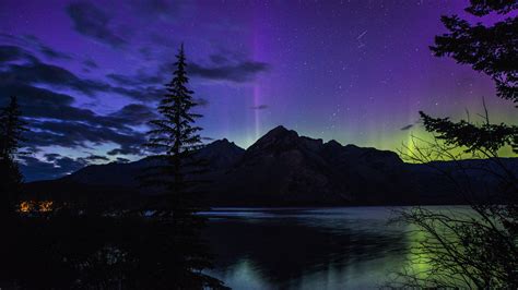 Free Download Banff National Park Aurora Canada 4k Desktop Wallpaper