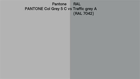 Pantone Col Grey C Vs Ral Traffic Grey A Ral Side By Side
