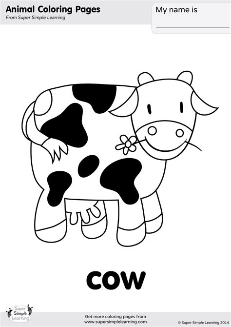 Free Cow Coloring Pages For Kids Coloring Pages