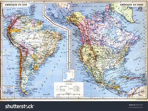 The Map Of South America With Galapagos Islands Old Vintage Map From