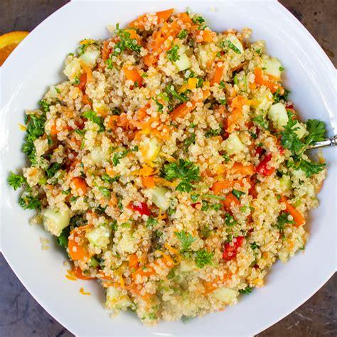 Healthy Vegetable Quinoa Salad Recipe Two Kooks In The Kitchen