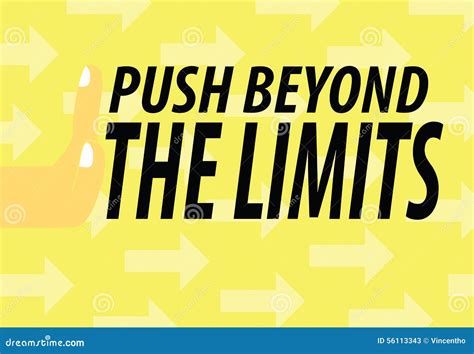 Push Beyond The Limits Stock Vector Illustration Of Motivation 56113343