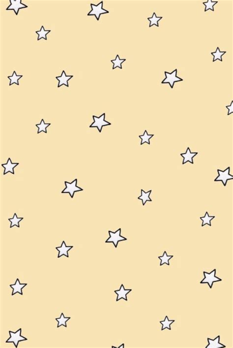 Minimalistic Stars Yellow Background Wallpaper Aesthetic Tumblr For