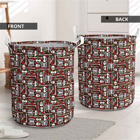 Skeleton Pattern Print Laundry Basket Jtamigocom