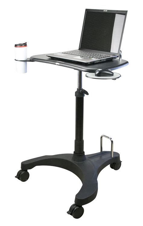 Now, you can adjust your work table from 28.9 inches to 42.6 inches on its lower layer to 33.5 inches to 47.3 inches on the upper layer. Upanatom Sit Stand Mobile Laptop Desk | Paramount Business ...