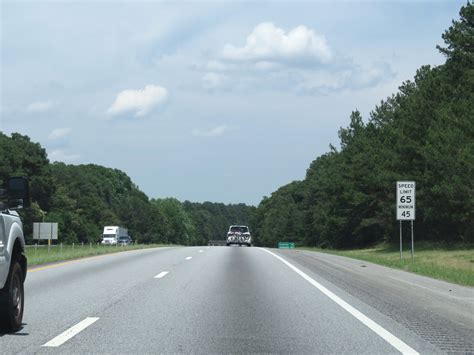 South Carolina Interstate 85 Northbound Cross Country