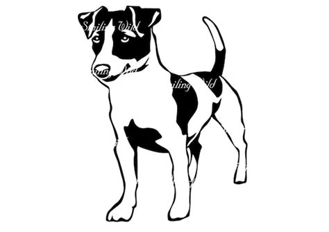 Jack Russell Terrier Dog Peeking Head Design Doggy Puppy Face Cute