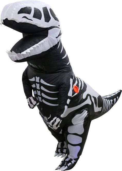 Lolanta Adult Giant Skeleton Inflatable Dinosaur Costume T Rex Blow Up